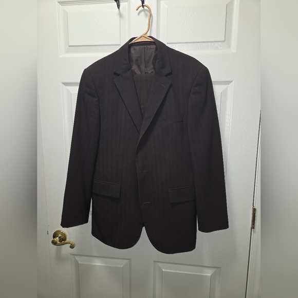 Zenbriele Men's Dark Brown Suit